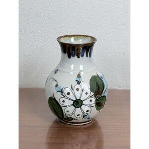 Vintage Signed Ken Edwards El Palomar Pottery Vase Mexican Tonala 8 inch